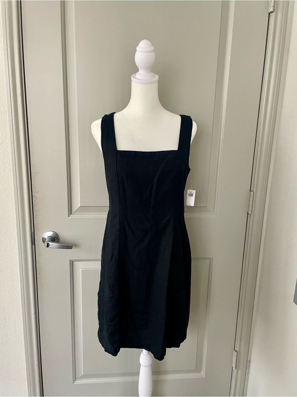 Old Navy Black Cotton Square-Neck Mini Dress
